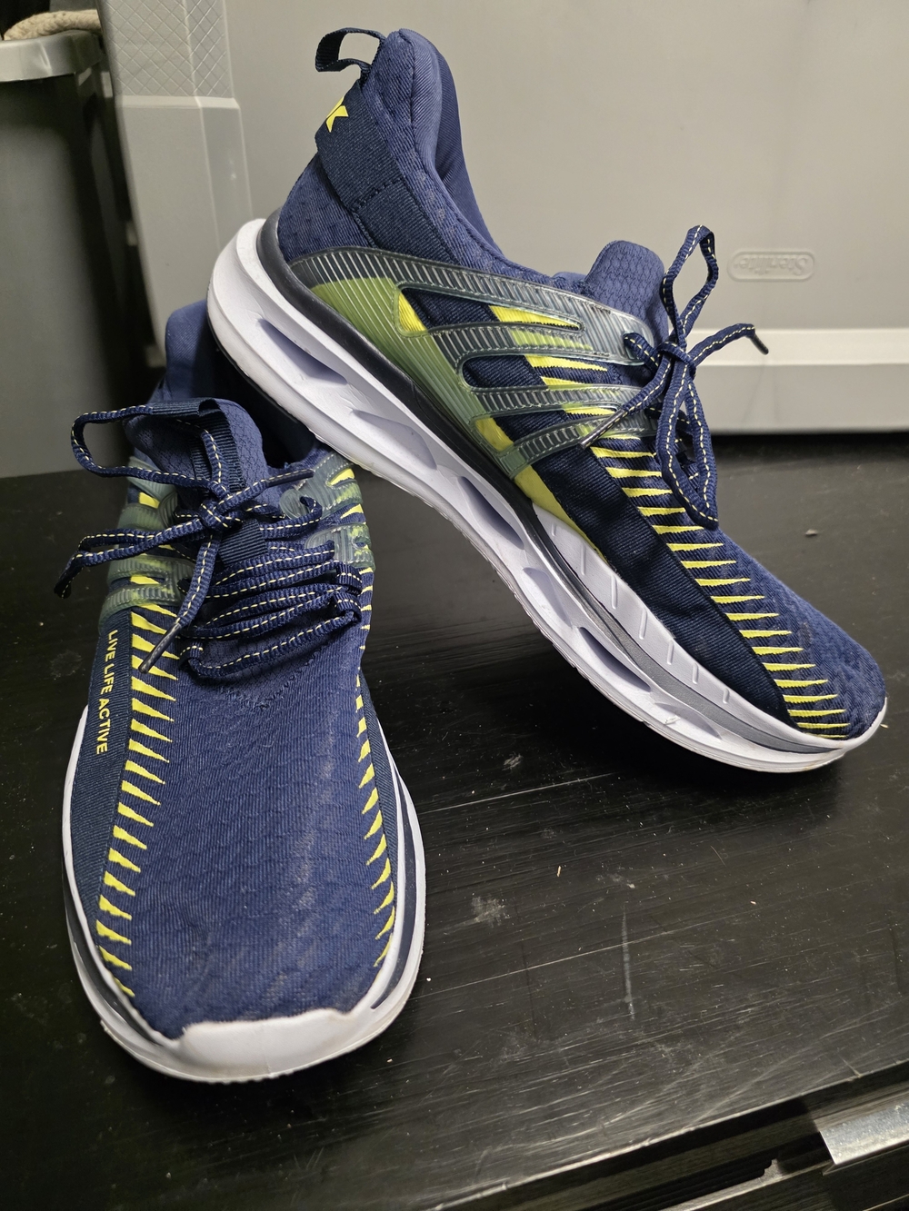 RBX Men's Low Top Athletic Sneakers Lace Up Blue/Yellow/Green/White W